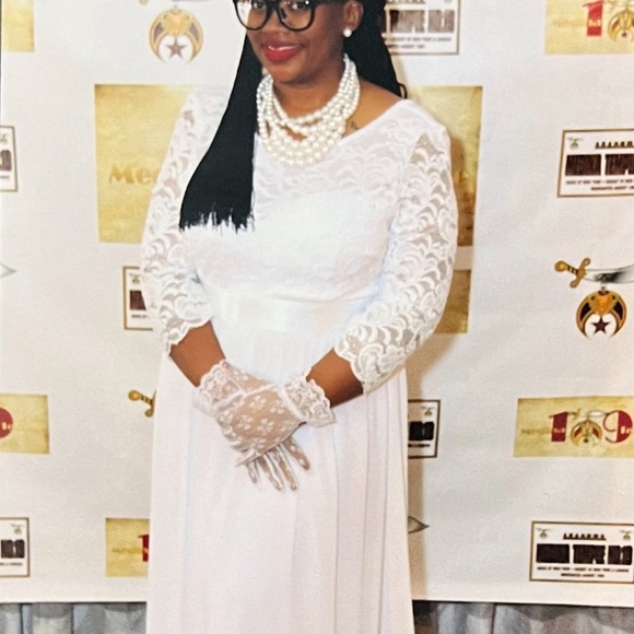 White Empire Waist Maxi Dress - Picture 3 of 4